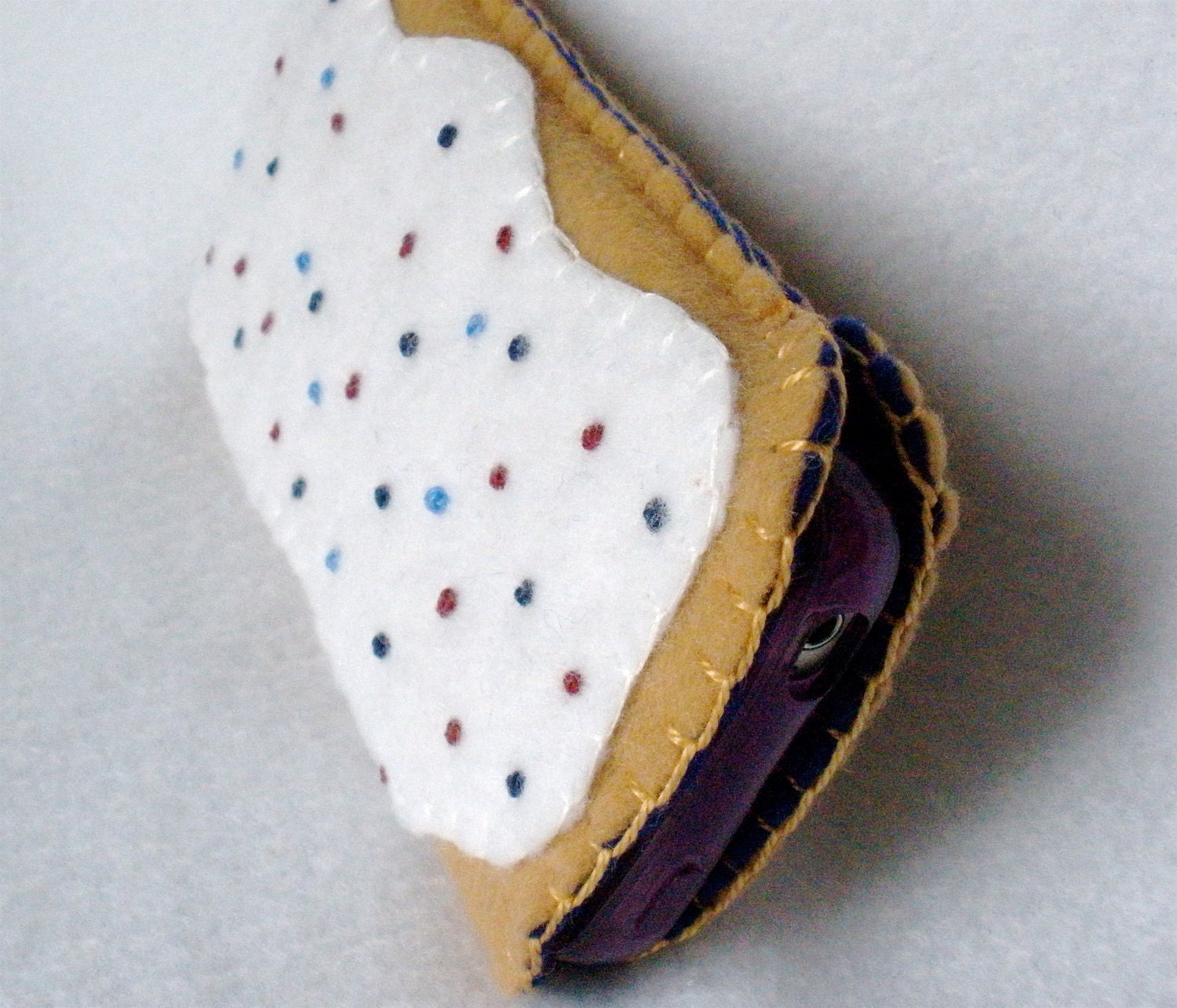 Felt Blueberry Toaster Pastry Cell Phone Case - Iphone