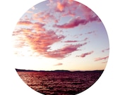 circle print geometric - lake tahoe color nature landscape photograph circle print - 8x10 print