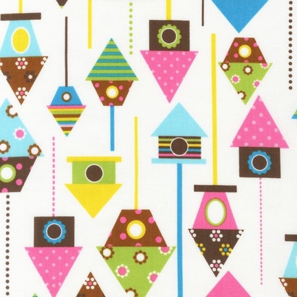 Birds in Bermuda Fabric AAK-11507-237 by Ann Kelle from Urban Zoologie by Robert Kaufman