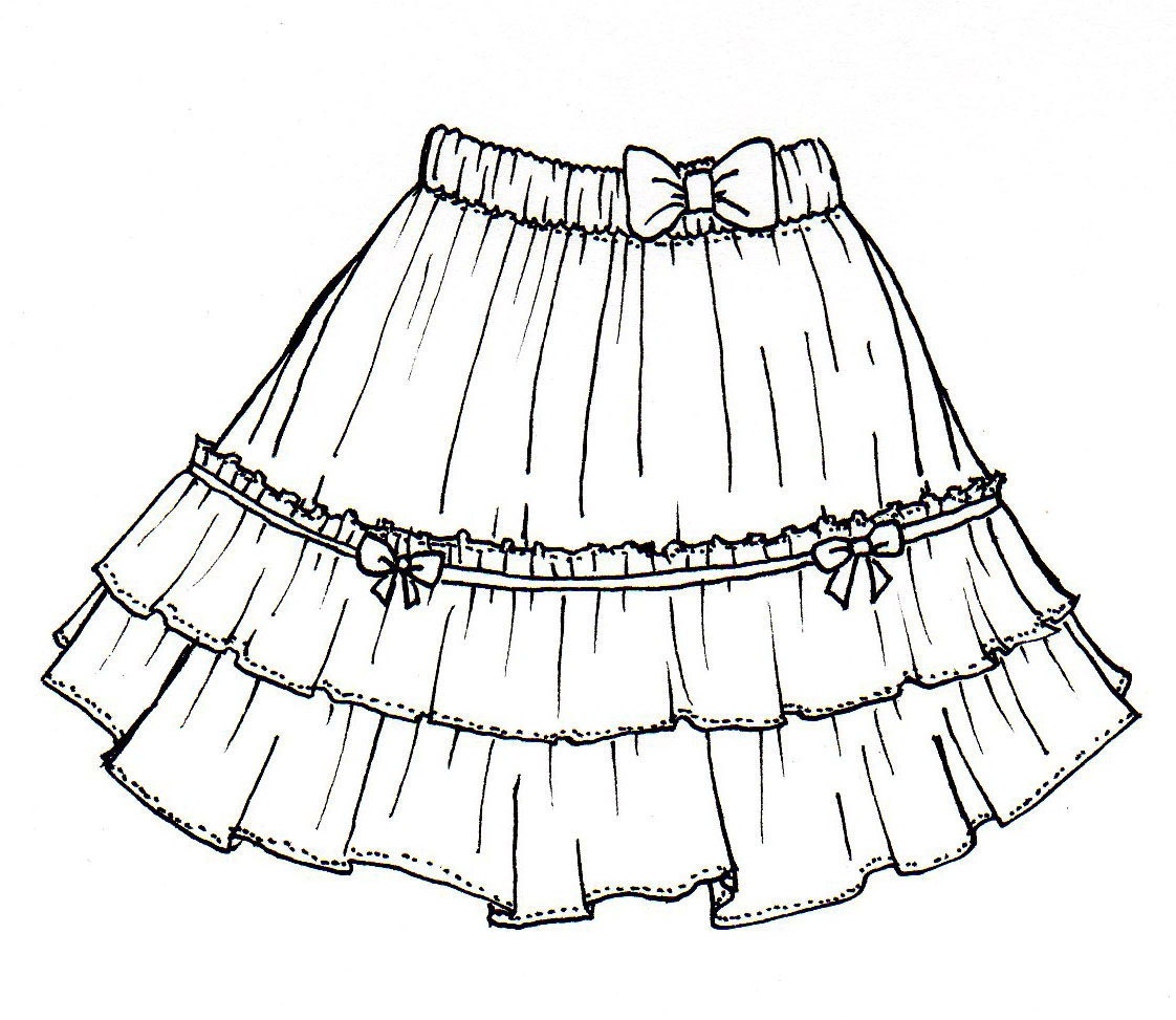 Fully Elastic Ruffled Skirt Pattern by sweetmildred on Etsy