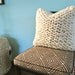 Alpaca huge knit pillow