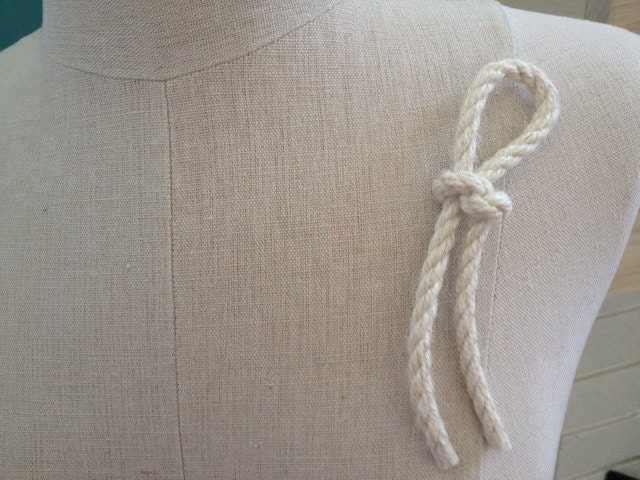 Beach nautical  rope boutonniere