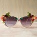 Vintage Quirky Rhinestone and Fruit Sunglasses