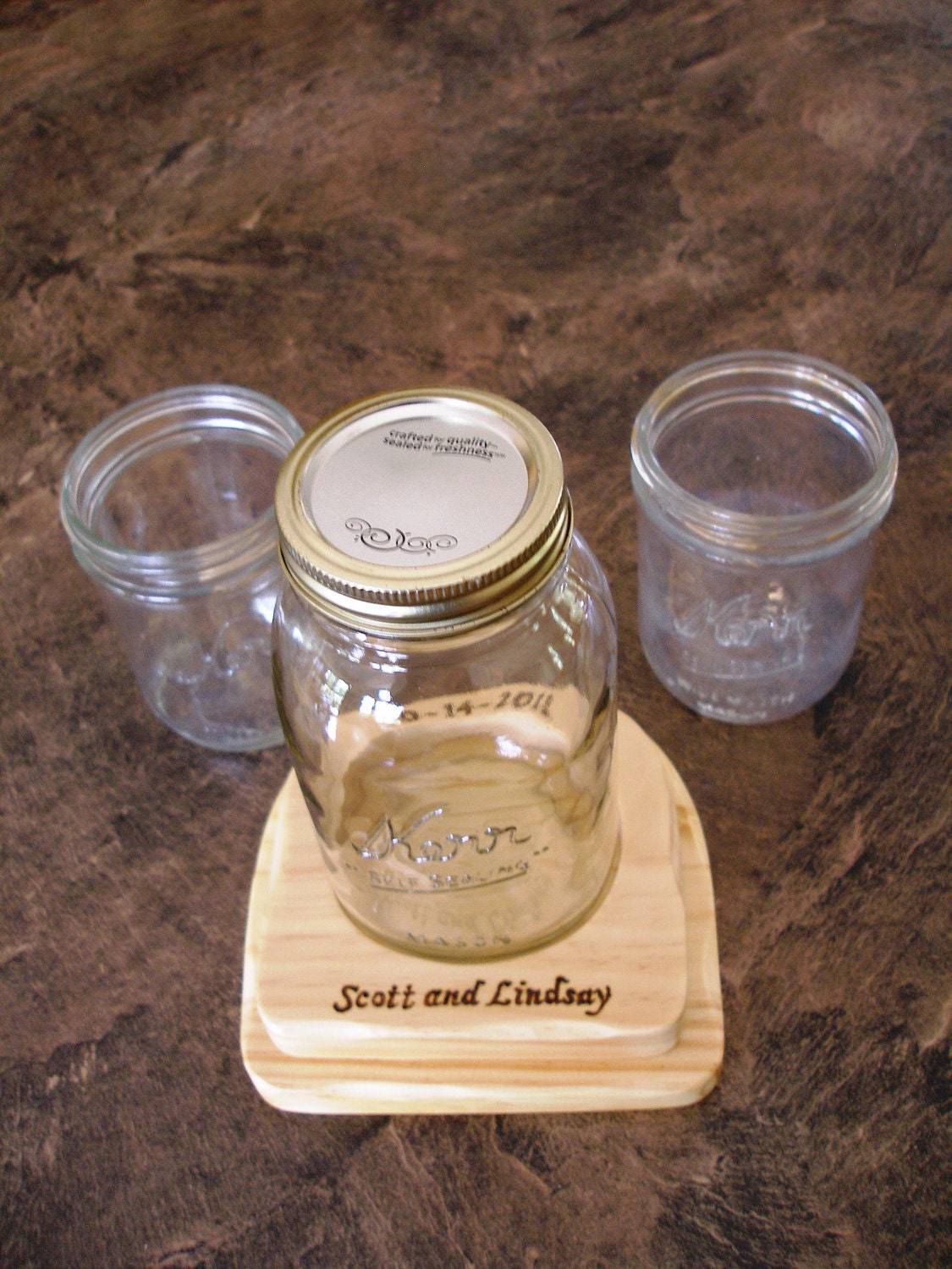 Rustic Wedding Unity Sand Vessel PERSONALIZED Jar