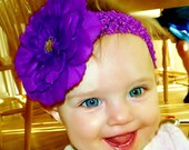 baby bow..  hair bow flower Clip...  newborn headband...  hairbow for infants, toddler and little girls