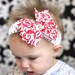 Red hair bow/ baby bow/ baby hair bow/ hairbow/ baby headband/ toddler hairbow/infant,newborn, toddler, girls hair bow, baby head band
