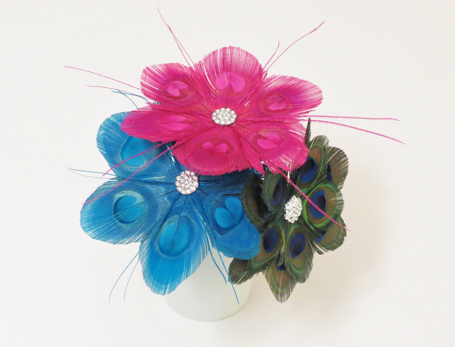 Peacock Feather Flower Morning Star ONE for making DIY Brides Bouquets and Wedding Bouquets
