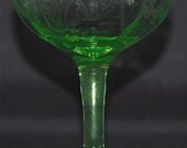 Vintage "CAMEO" Tall Sherbet in green by the Hocking Glass Co., ca 1930-1934 Price Lowered