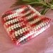 SALE - Organic Crocheted Cotton Baby Burping, Large Washcloth or Changing Pad in Multi Colors- Very Beautiful- "Red Velvet"