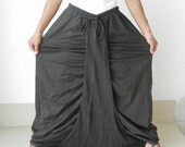 SALE 30 % Off Ya Mo Skirt Pant  Comfortable , Charcoal Grey Cotton Jersey