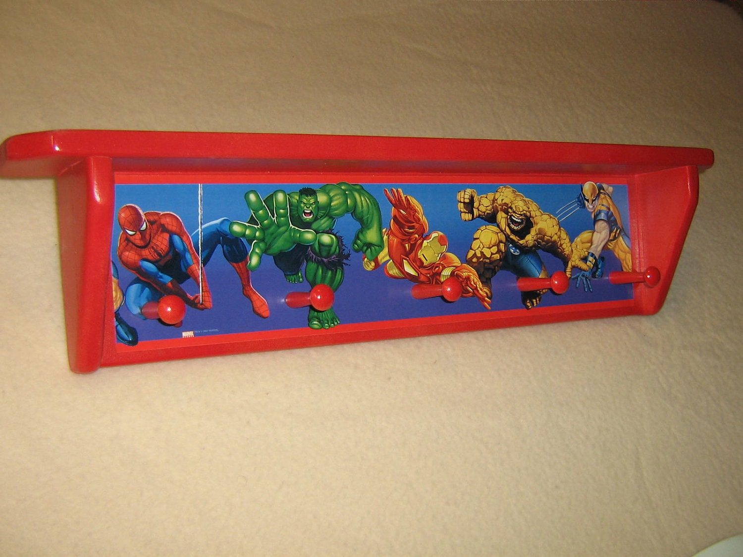 Kid's corner coat rack ( Marvels Super Heroes, with shelf )