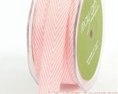 chevron twill tape, pink, 2 yards