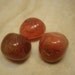 Orange Chacedony Agate, 3 Small Carnelian Stones, Tumbled to a High Polish,  Medicine Bags, Meditation, Protection
