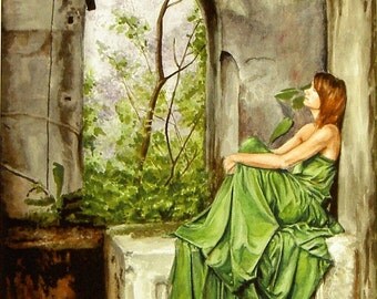 Among the Ruins watercolor print