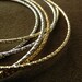 Textured Gold and Silver Bangle Mix - Set of Six