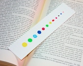 Yellow, Green, Blue & Magenta Watercolor Art Bookmark - Hand Painted