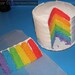 6 Layer Colorful Rainbow Cake