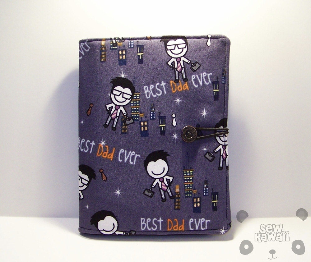SALE Best Dad Kindle Touch, Kindle Paperwhite, Nook Touch, Kobo Touch, Sony T1, Padded Book-Style eReader Case Cover - READY2SHIP