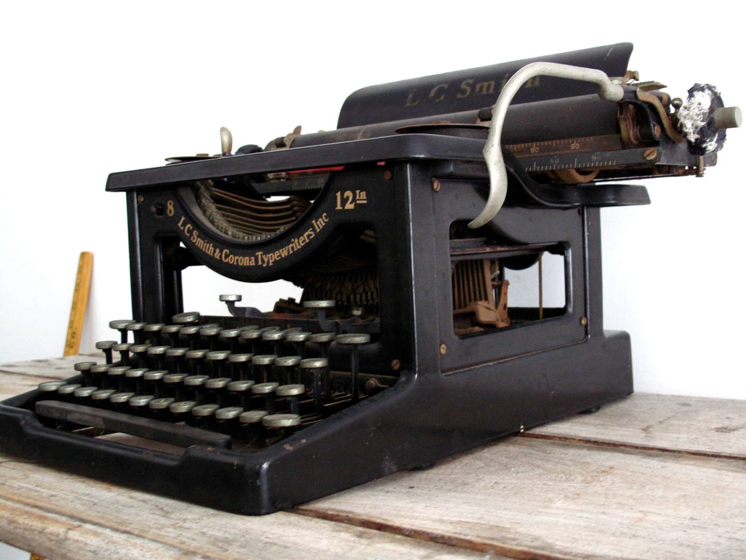Antique Typewriter - Vintage LC Smith and Corona Typewriter