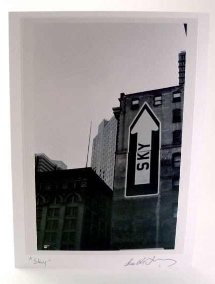 Sarcastic Photo Greeting Card - Sky Black and White