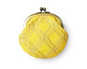 Lemon Sherbet Yellow Coin Purse - humoresque