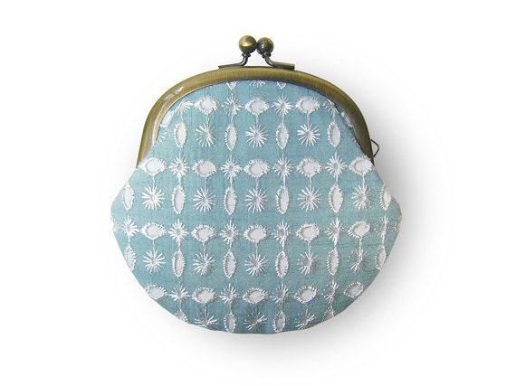 Embroidered Blue Sparkle Sky Coin Purse