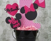 Minnie Mouse Centerpiece Hot Pink with White Polka dots