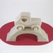 Wooden Toy Bridge and Tunnel with Two Cars Natural Maple