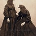 Bird Art, Mixed Media Collage Print, The Pigeon Sisters, Altered Antique Portrait, frighten