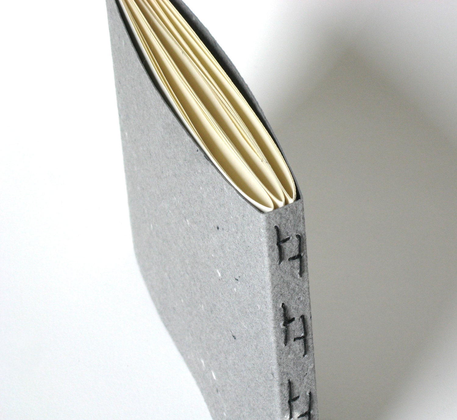 Gray Travel Journal - Hand Bound Book, Sketch Book, Broken H's Stitch Binding, Made to Order