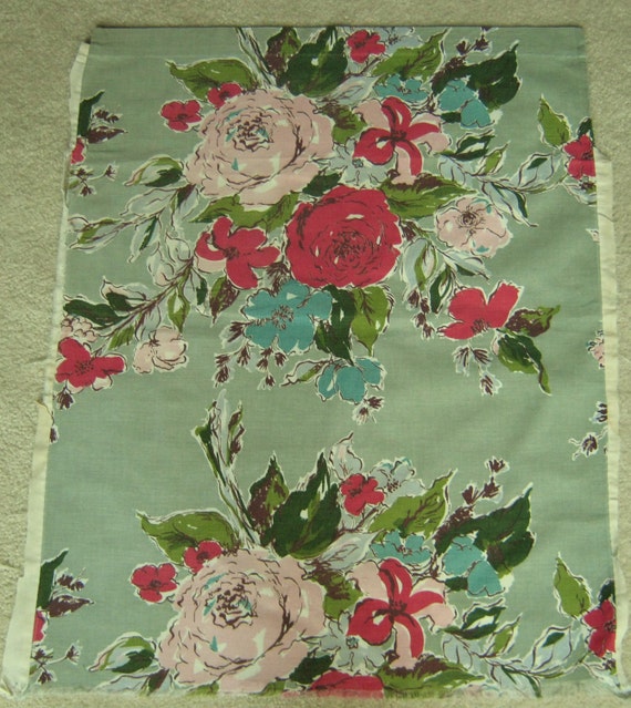 Vintage Barkcloth Fabric by TreasuresRecycled on Etsy