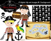 Pirate Boy Clipart Boy Pirate Pirate Digital Paper Pirate Clipart Pirate Party Paper Pirate Boy Instant Download Il_170x135