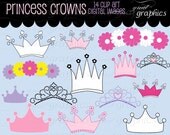 Princess Crown Clipart Princess Party Digital Clip Art Printable Princess Crown Digital Invitation Clip Art - Instant Download Il_170x135
