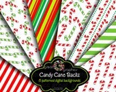 Christmas Background Candy Cane digital Christmas background, candy cane holiday Christmas printable background sheets digital backgrounds Il_170x135