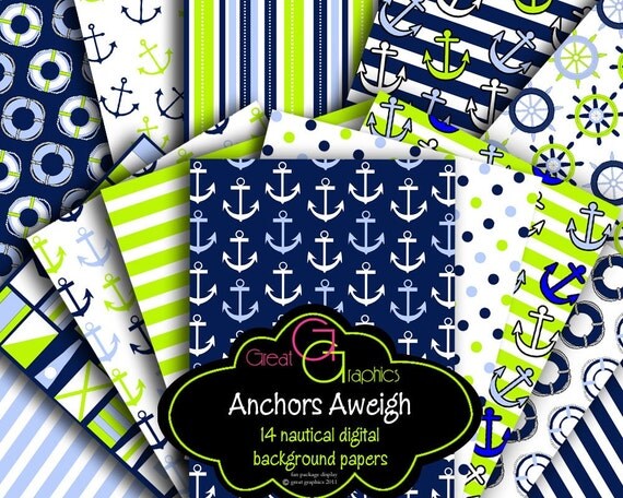 Nautical Paper Nautical Digital Paper Digital Paper Digital Nautical Nautical Printable Nautical Flag Instant Download Il_570xn