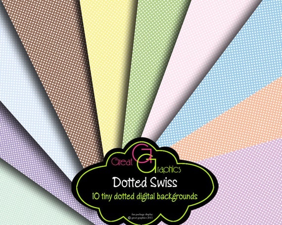 Baby Shower Digital Paper Polka Dot Paper Dotted Swiss Digital Polka Dot Printables Instant Download Il_570xn