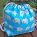 Toddler Backpack Lunch Bag - Blue Elephants