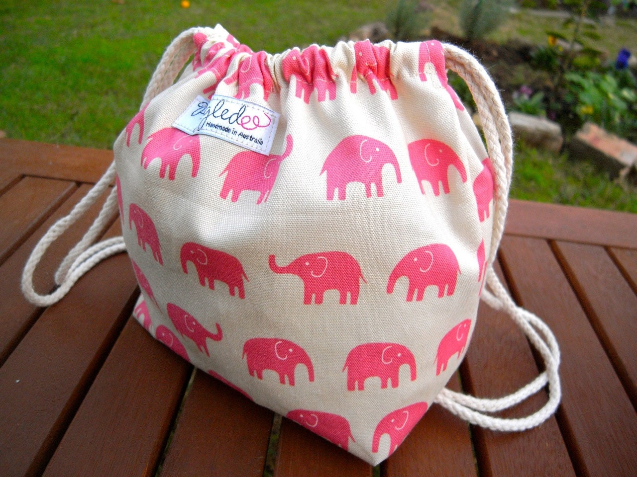 Toddler Backpack Lunch Bag - Pink Elephants