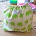 Toddler Backpack Lunch Bag - Green Elephants