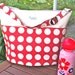 Diaper or Nappy Bag / Daycare Bag - Red Dots (Made to Order)
