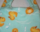 Ducky Baby Bib light blue with velcro