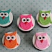 Owl Fondant Toppers for Cupcakes, Cookies or other Treats