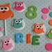 Owl Fondant Toppers for Cupcakes, Cookies or other Treats