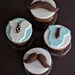 Fondant Mustache, Tie and Bow Tie Onesie Toppers for Birthday or Baby Shower Cupcakes, Cookies or Mini-Cakes