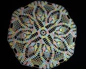 Crochet Doily Pastel Muliticolor Pineapple Cotton Lace 15 Inches