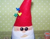 Karl the Red & Blue Wool Felt Gnome Pincushion