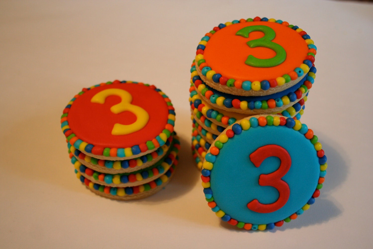 Number , Letters , Monogrammed Birthday Sugar Cookies 1 dozen