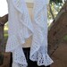 Spring Scarf Rustic Crocheted white Wrap Shawl wedding accessory
