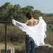 Spring Scarf Rustic Crocheted white Wrap Shawl wedding accessory