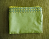 Zipper purse pouch embroidered